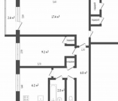 3-комн, 60кв м, этаж 3/5 Ленинградская улица, 31