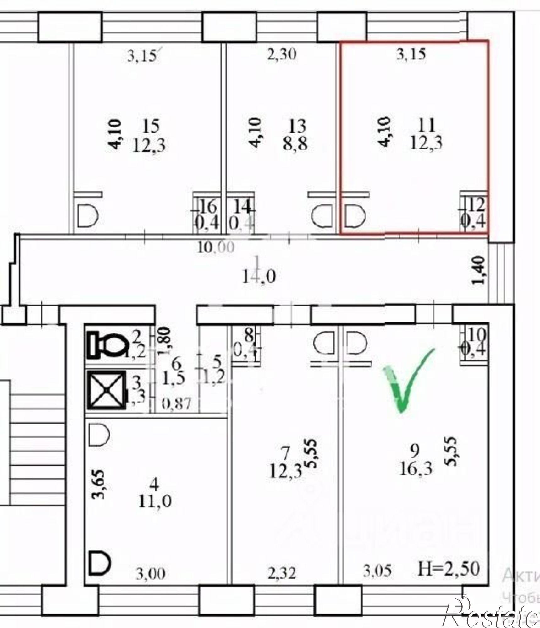 Купить комнату за 500 000 рублей на улица Орджоникидзе, 17